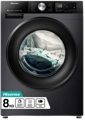 Hisense WF3S8043BB3 machine à laver Charge avant 8 kg 1400 tr/min Noir