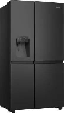 Hisense RS818N4TFC frigo américain Pose libre 632 L C Noir, Acier inoxydable