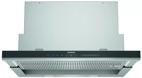 Siemens iQ700 LI69SA684 hotte Semi-intégrée (semi-encastrée) Noir, Acier inoxydable 935 m³/h A