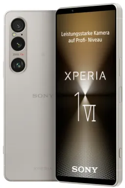 Sony Xperia 1 VI 5G 16,5 cm (6.5") Double SIM Android 14 USB Type-C 12 Go 256 Go 5000 mAh Platine, Argent