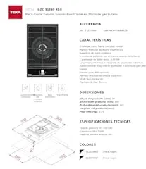 Teka GZC 31330 XB Noir Intégré 30 cm Gaz 1 zone(s)