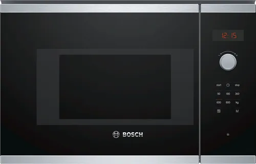 Bosch Serie 4 BFL523MS0 micro-onde Intégré Micro-onde simple 20 L 800 W Noir, Acier inoxydable