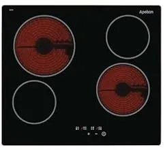 APELSON ACGI 4060 BK plaque Noir Intégré Gaz 4 zone(s)