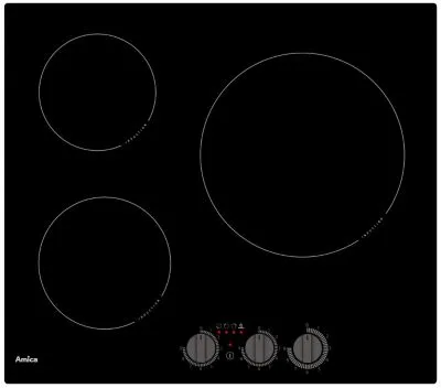 Amica AIM3530 plaque Noir Intégré 59 cm Plaque avec zone à induction 3 zone(s)