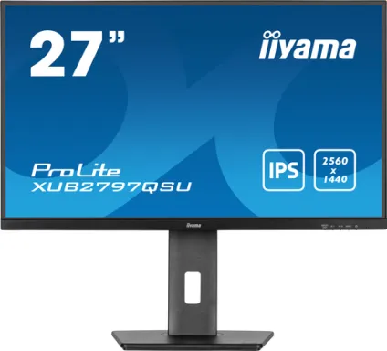 iiyama ProLite XUB2797QSU-B1 écran plat de PC 68,6 cm (27") 2560 x 1440 pixels Wide Quad HD LED Noir