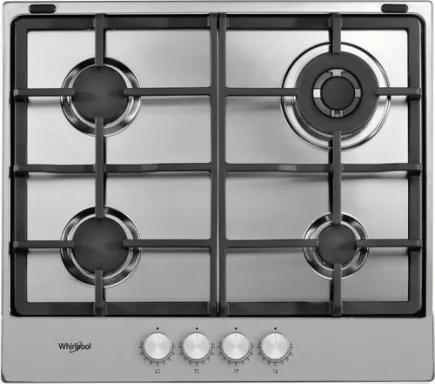 Whirlpool TGML 661 IX Acier inoxydable Intégré 58 cm Gaz 4 zone(s)