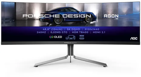 AOC Porsche PD49 LED display 124,5 cm (49") 5120 x 1440 pixels DQHD QDOLED Noir