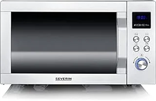 Severin MW 7777 micro-onde Comptoir Micro-ondes grill 25 L 900 W Noir, Acier inoxydable