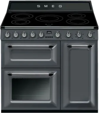 Smeg Victoria CUISINIARE TR93IGR2 Cuisinière Electrique Plaque avec zone à induction Gris B