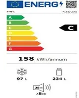 Smeg FAB32LCR6 réfrigérateur-congélateur Pose libre 234 L D Crème