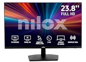 Nilox MONITOR 23.8" NXM24FHD11 LED FHD 75HZ 16:9 5MS HDMI/VGA écran plat de PC 61 cm (24") 1920 x 1080 pixels Full HD Noir