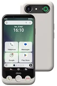 Doro Aurora A10 11,4 cm (4.5") Double SIM Android 14 4G USB Type-C 4 Go 64 Go 3000 mAh Noir, Blanc