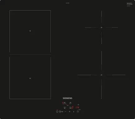 Siemens iQ500 EE611BPB5E plaque Noir Intégré 60 cm Plaque avec zone à induction 4 zone(s)