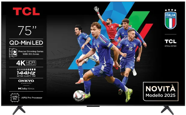 TCL C6K 75C6K TV 190,5 cm (75") 4K Ultra HD Smart TV Wifi Métallique
