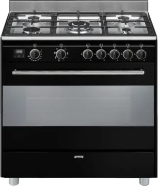 Smeg Master BG91CTN2 four et cuisinière Electrique Gaz Noir, Acier inoxydable A