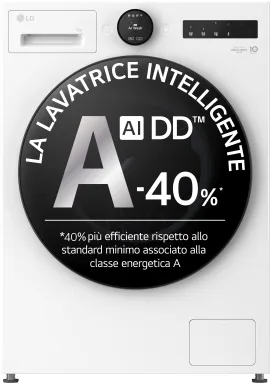 LG F4X7009TWB machine à laver Charge avant 9 kg 1400 tr/min Blanc