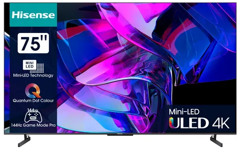 Hisense U7KQ 75U7KQ TV 190,5 cm (75") 4K Ultra HD Smart TV Wifi Anthracite 1000 cd/m²