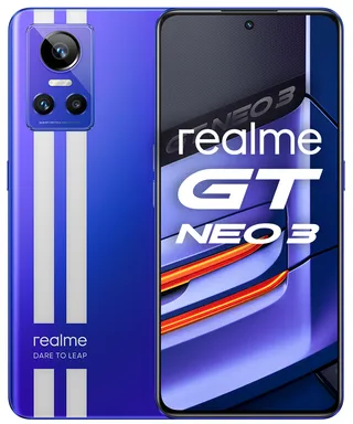 realme GT Neo 3 17 cm (6.7") Double SIM Android 12 5G USB Type-C 8 Go 256 Go 5000 mAh Bleu