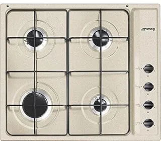 Smeg S64SAV2 plaque Avoine Intégré 60 cm Gaz 4 zone(s)