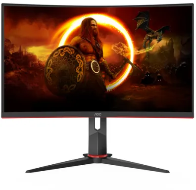 AOC CQ27G2S/BK écran plat de PC 68,6 cm (27") 2560 x 1440 pixels Quad HD Noir, Rouge