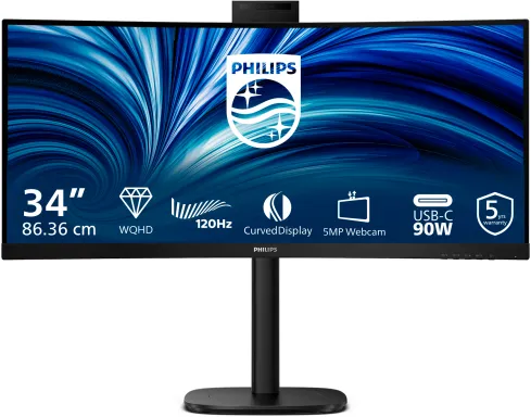 Philips 3000 series 34B2U3600CH/00 écran plat de PC 86,4 cm (34") 3440 x 1440 pixels Wide Quad HD LCD Noir