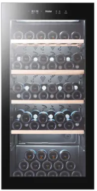 Haier Wine Bank 60 Serie 3 WS105GA Refroidisseur de vin compresseur Pose libre Noir 105 bouteille(s)