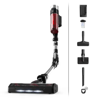 Rowenta X-Force Flex 9.60 RH2077 aspirateur de table Noir, Rouge Sans sac