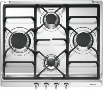 Smeg S60GHS plaque Acier inoxydable Intégré Gaz 4 zone(s)