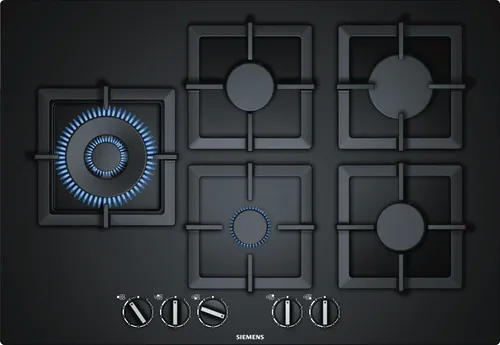 Siemens EP7A6SB20 plaque Noir Intégré Gaz 5 zone(s)