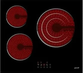 Curtiss BV357TR1 plaque Noir Intégré 59 cm Céramique 3 zone(s)