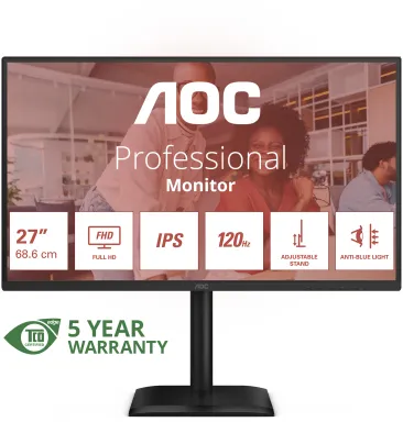 AOC 27E4U écran plat de PC 68,6 cm (27") 1920 x 1080 pixels Full HD LED Noir