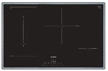 Bosch Serie 6 PVS845FB5E plaque Noir, Acier inoxydable Intégré 80 cm Plaque avec zone à induction 4 zone(s)