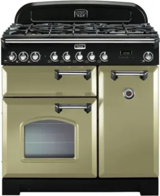 Falcon Classic Deluxe 90 Cuisinière Electrique Gaz Chrome, Olive A