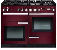 Falcon Professional+ 110 Cuisinière Electrique Gaz Noir, Bordeaux, Chrome A