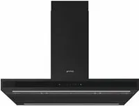 Smeg KLTI9L4MB hotte Montée au mur Noir 563 m³/h
