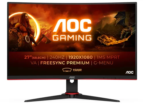 AOC G2 C27G2ZE/BK écran plat de PC 68,6 cm (27") 1920 x 1080 pixels Full HD LED Noir, Rouge