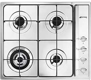 Smeg SR64S plaque Acier inoxydable Intégré 60 cm Gaz 4 zone(s)