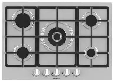 Hisense GM773XF plaque Acier inoxydable Intégré 71 cm Gaz 5 zone(s)