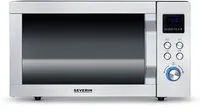 Severin MW 7778 micro-onde Comptoir Micro-ondes grill 25 L 900 W Noir, Acier inoxydable