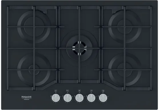 Hotpoint HAGS 72F/BK Noir Intégré 73 cm Gaz 5 zone(s)
