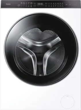 Haier Super Drum Series 9 HWD100-BD1499U1N machine à laver avec sèche linge Pose libre Charge avant Blanc D