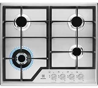 Electrolux KGS6436SX plaque Acier inoxydable Intégré Gaz 4 zone(s)