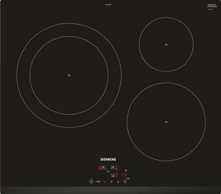 Siemens EU631BJB1E plaque Noir Intégré Plaque avec zone à induction 3 zone(s)