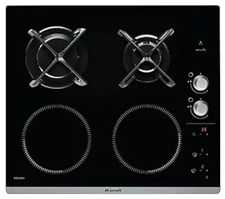 Brandt BPI6414BM plaque Noir Intégré Combi 4 zone(s)