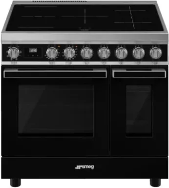 Smeg Master CUISINIERE CPF92IMBL Cuisinière Electrique Plaque avec zone à induction Noir A