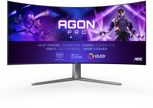 AOC AGON PRO AG456UCZD LED display 114,3 cm (45") 3440 x 1440 pixels Wide Quad HD OLED Noir