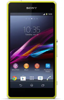 Sony Xperia Z1 Compact 10,9 cm (4.3") SIM unique Android 4.3 4G Micro-USB B 2 Go 16 Go 2300 mAh Jaune