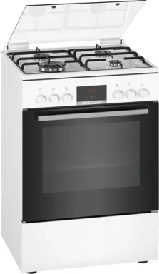 Bosch Serie 4 HXR39IH20 four et cuisinière Électrique/Gaz Gaz Noir, Blanc A