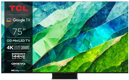 TCL C855 75C855 TV 190,5 cm (75") 4K Ultra HD Smart TV Wifi Noir 3500 cd/m²