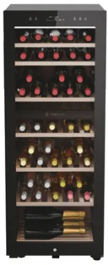 Haier Wine Bank 50 Serie 7 HWS77GDAU1 Refroidisseur de vin compresseur Pose libre Noir 77 bouteille(s)